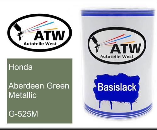 Honda, Aberdeen Green Metallic, G-525M: 500ml Lackdose, von ATW Autoteile West.